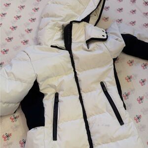 Moncler Kids White and Black Jacket